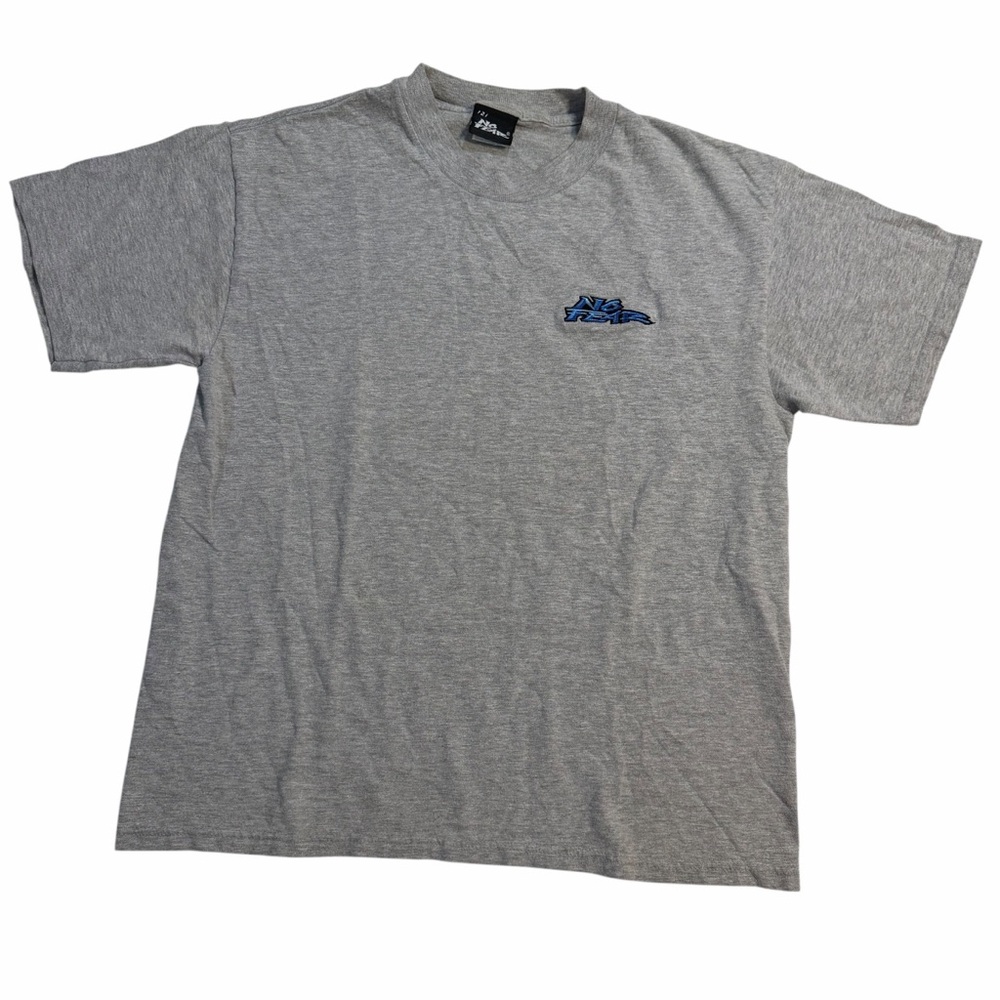 Vintage No Fear Gray Short Sleeve T-Shirt Large Single Sided Double Stitched